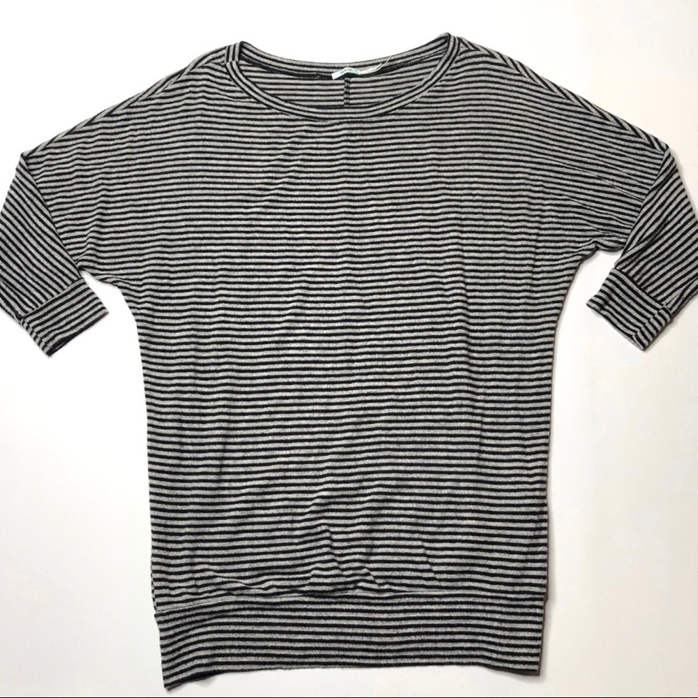 Kimchi Blue Urban Outfitters BlackGray Striped Top